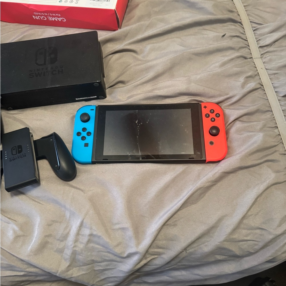 Nintendo Switch Red and Blue Steering Wheel Set - Picture 8 of 9